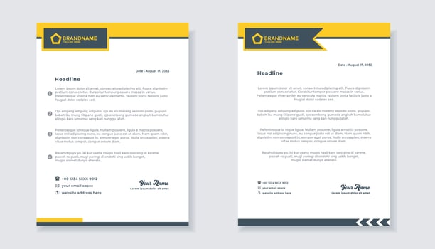 new modern elegant of letterhead template for stationary design for business corporation vector