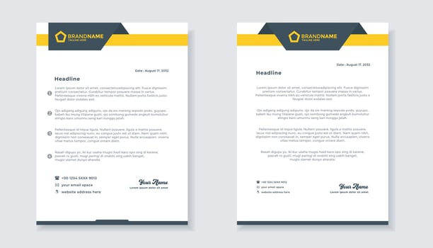 new modern elegant of letterhead template for stationary design for business corporation vector