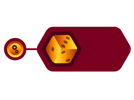 Brown bar space and dice for infographic element. png