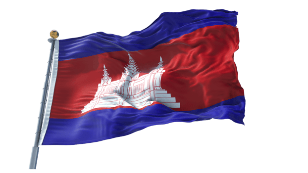 Cambodia Territory waving flag PNG