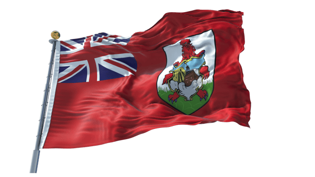 Bermud waving flag PNG