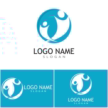 Adoption and community care Logo template vector