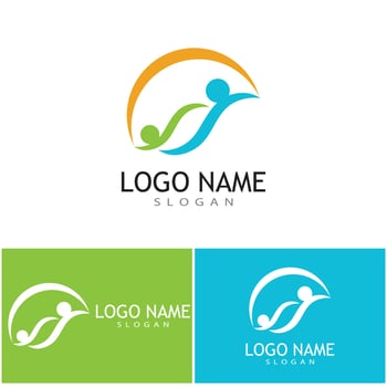 Adoption and community care Logo template vector