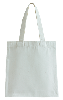 white fabric bag isolated with clipping path for mockup png