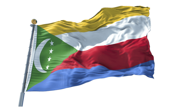 Comoros waving flag PNG