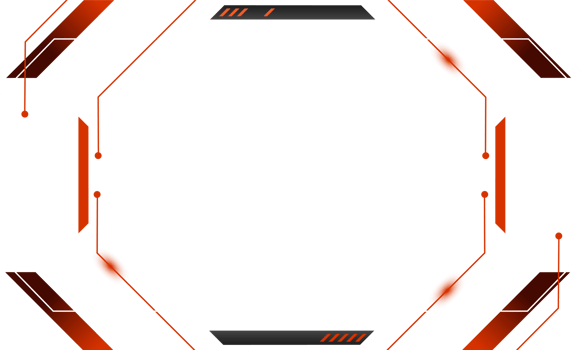 futuristic gaming overlay for design element copy space. modern shape for ornament live streaming HUD monitor display png