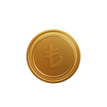 Currency Symbol Turkish lira 3D Illustration png