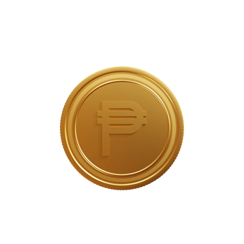 Currency Symbol Philippine Peso 3D Illustration png