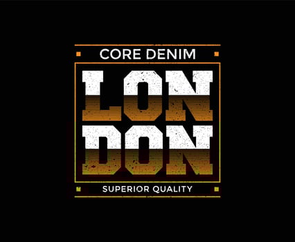 London Vector T-shirt Design with grunge effect