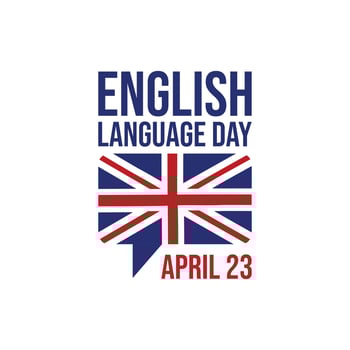 English language day banner vector