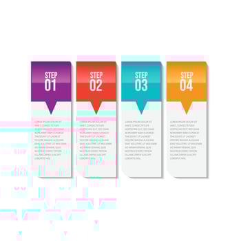 4 steps timeline infographic template vector
