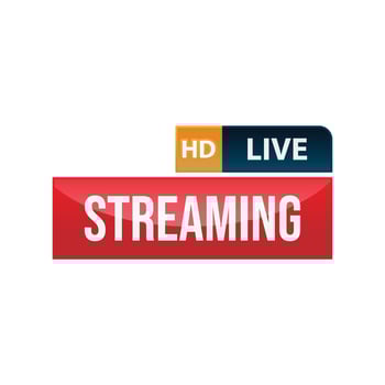 Live HD logo video streaming vector