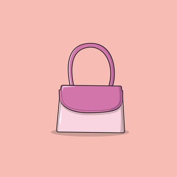 Pretty hand bag vector