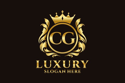 Initial CG Letter Royal Luxury Logo template in vector art for luxurious branding projects and other vector illustration.