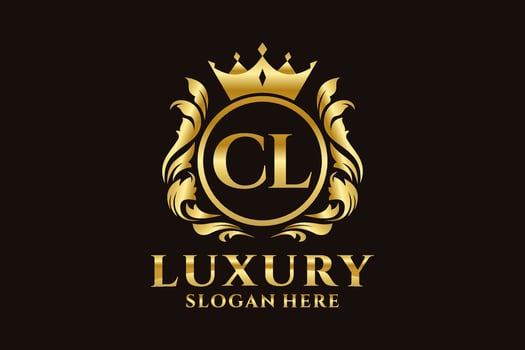 Initial CL Letter Royal Luxury Logo template in vector art for luxurious branding projects and other vector illustration.
