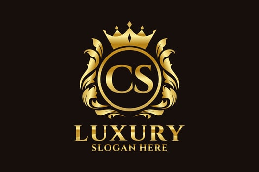 Initial CS Letter Royal Luxury Logo template in vector art for luxurious branding projects and other vector illustration.