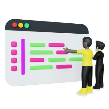 Stylized 3D Illustration of Web Developer Team png