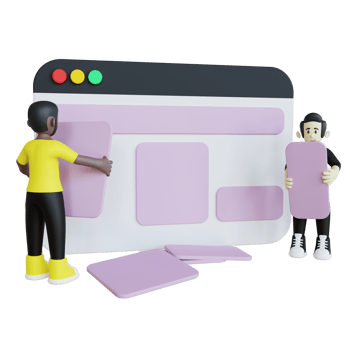 3D Character Illustration of UI UX Team png