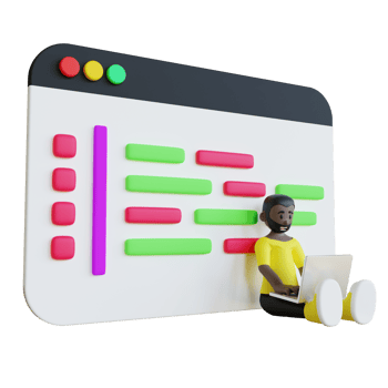 3D Character Illustration of Programmer png
