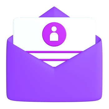 Stylized 3D Application Letter Illustration png