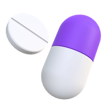 Floating Medicine Pills 3D Illustration png