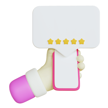 3D Customer Review Illustration Template png