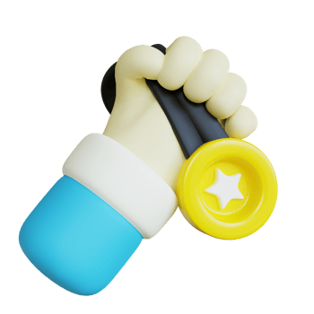 Stylized 3D Gold Medal Championship png