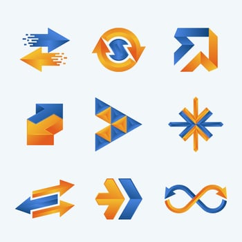 Arrow Logo Set vector