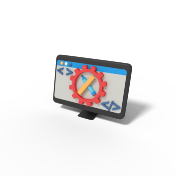 3d illustration of web designer ui tool png