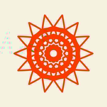 asian mandala flower symbol. flower pattern mandala vector illustration. flower logo