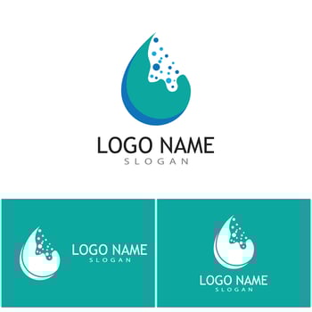 Water drop illustration logo vector design
