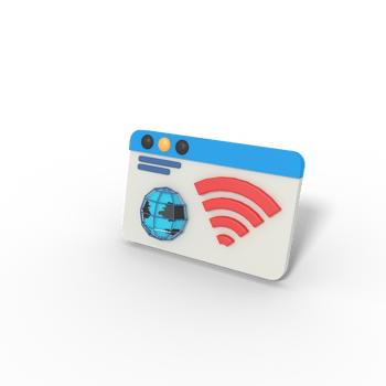 3d illustration of internet network signal png