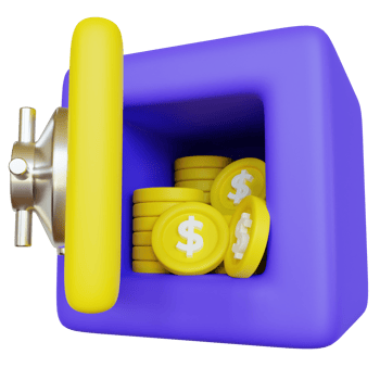 3D Money Safe Illustration png