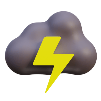 3D Thunderstorm Weather Icon png