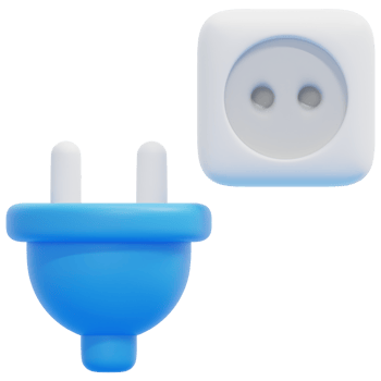 outlet 3d render icon illustration png