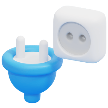outlet 3d render icon illustration png
