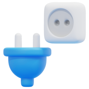 outlet 3d render icon illustration png