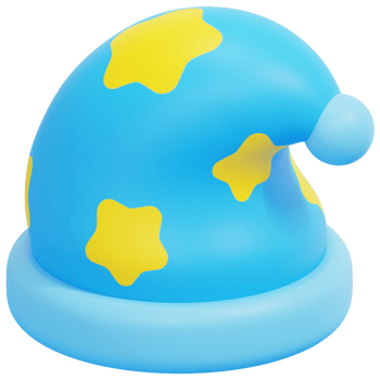 sleeping hat 3d render icon illustration png