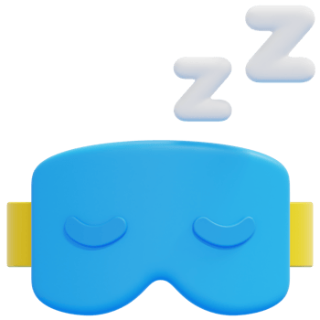 sleeping mask 3d render icon illustration png
