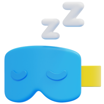 sleeping mask 3d render icon illustration png