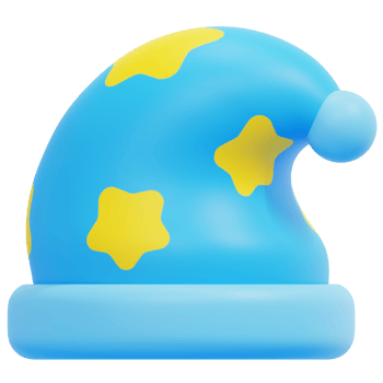 sleeping hat 3d render icon illustration png