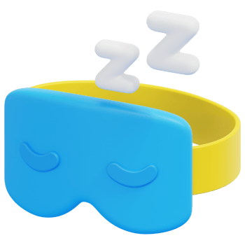 sleeping mask 3d render icon illustration png