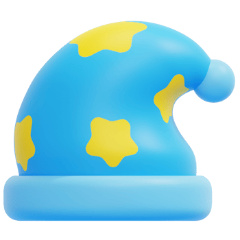 sleeping hat 3d render icon illustration png