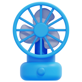 fan 3d render icon illustration png