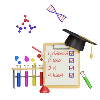 3d render Science graduation with hat png