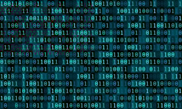 Binary code seamless pattern. Digital binary code zero and one background. Cyber, Security, Network, Hacker, Internet. Vector illustration.