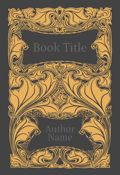 Book cover design template, Art Nouveau style. Vintage 1895 book. vector