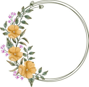 elegant watercolor flower frame png