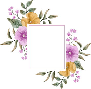 elegant watercolor flower frame png