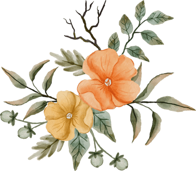 elegant watercolor flower arrangement png